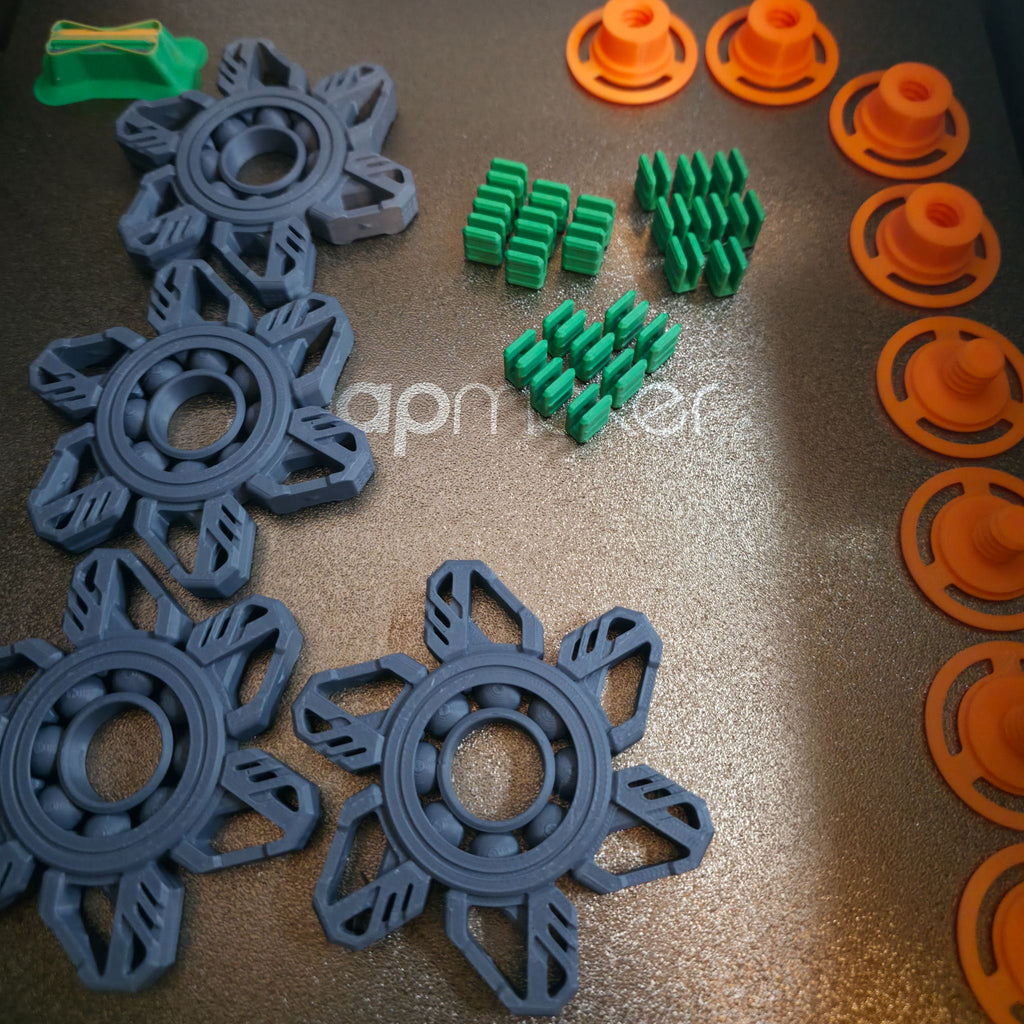 Cyber-Gear Kinetic Spinner - Premium 3D Printed Industrial Fidget