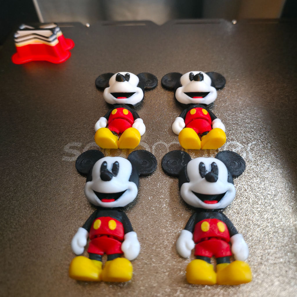 Articulated Classic Mickey Mouse Keychain - Premium 3D Printed Fidget Toy