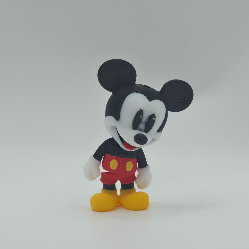 Articulated Classic Mickey Mouse Keychain - Premium 3D Printed Fidget Toy