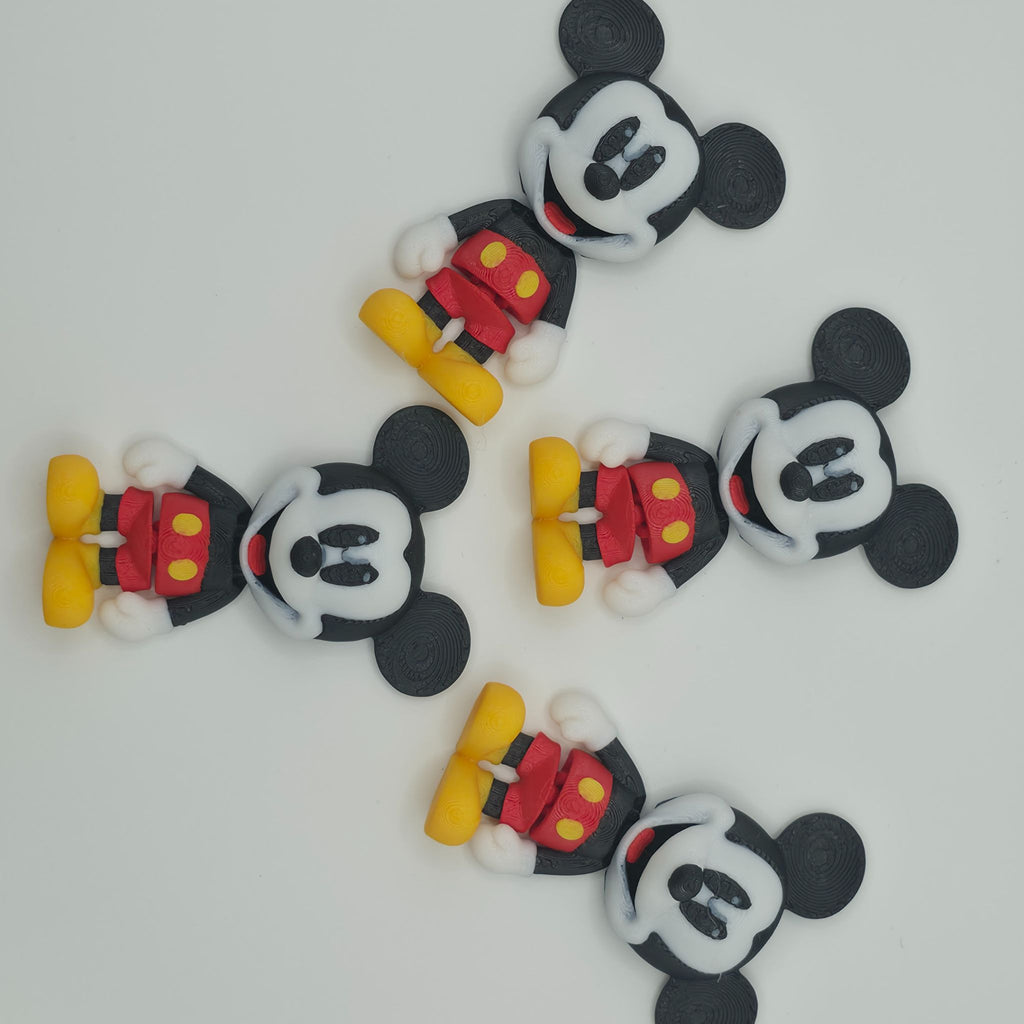 Articulated Classic Mickey Mouse Keychain - Premium 3D Printed Fidget Toy