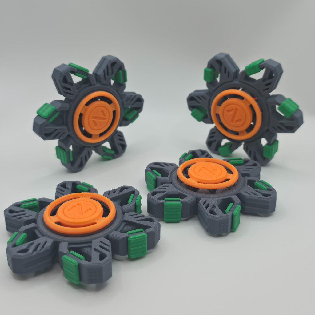 Cyber-Gear Kinetic Spinner - Premium 3D Printed Industrial Fidget