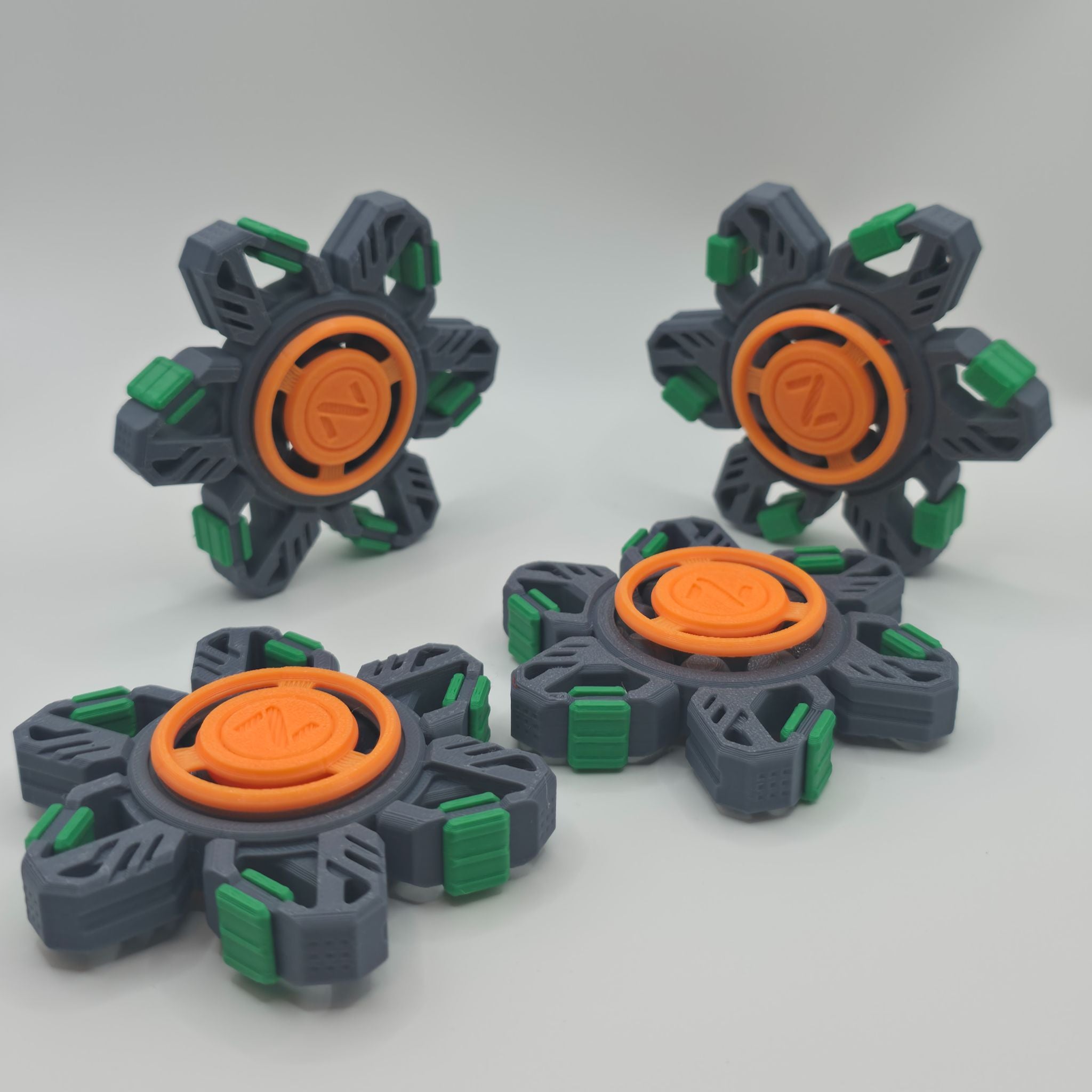 Cyber-Gear Kinetic Spinner - Premium 3D Printed Industrial Fidget