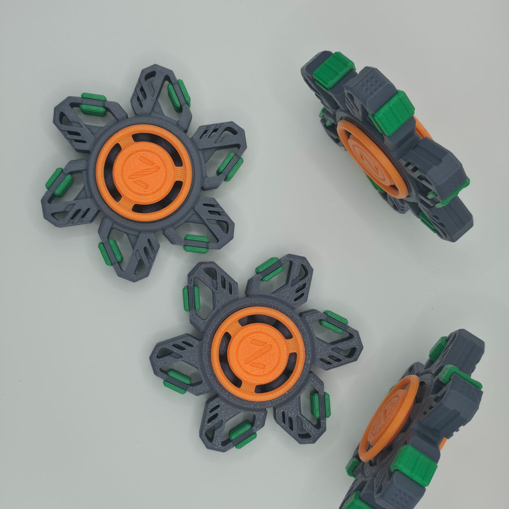 Cyber-Gear Kinetic Spinner - Premium 3D Printed Industrial Fidget