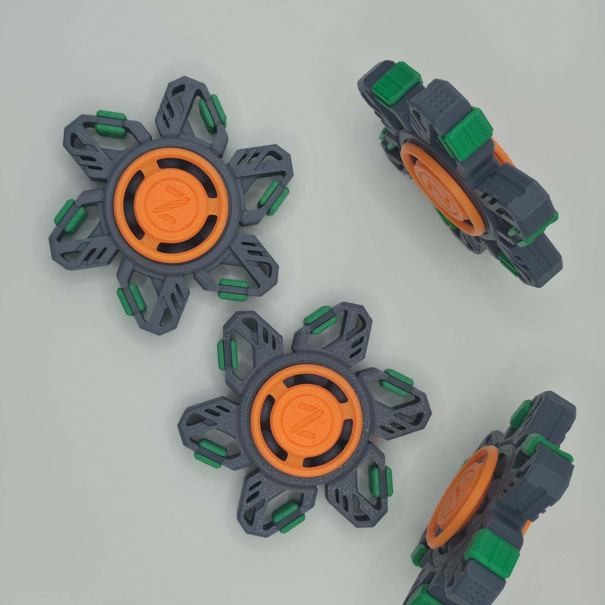Cyber-Gear Kinetic Spinner - Premium 3D Printed Industrial Fidget