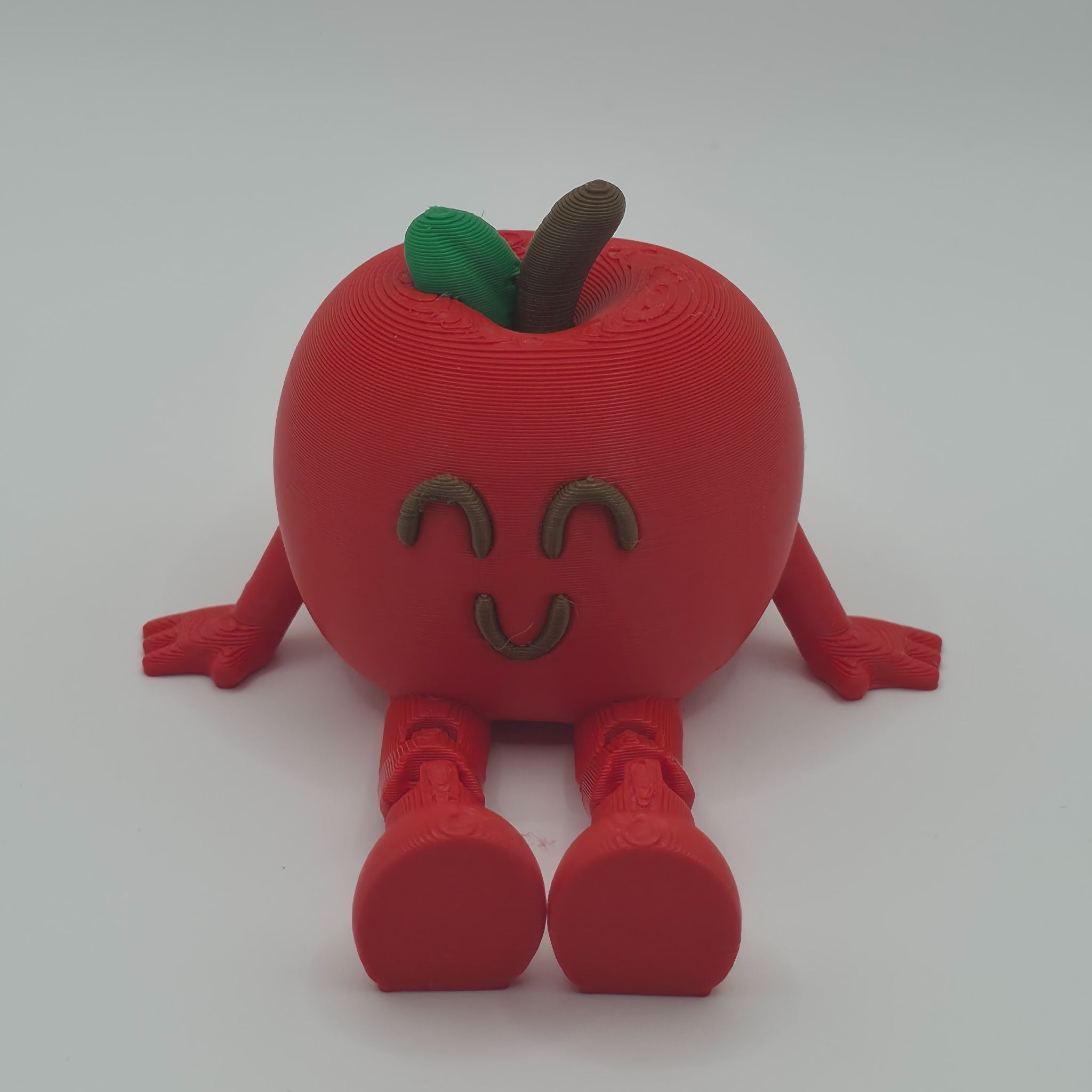 Happy Apple Flexible Friend - Articulated 3D Printed Desk Toy