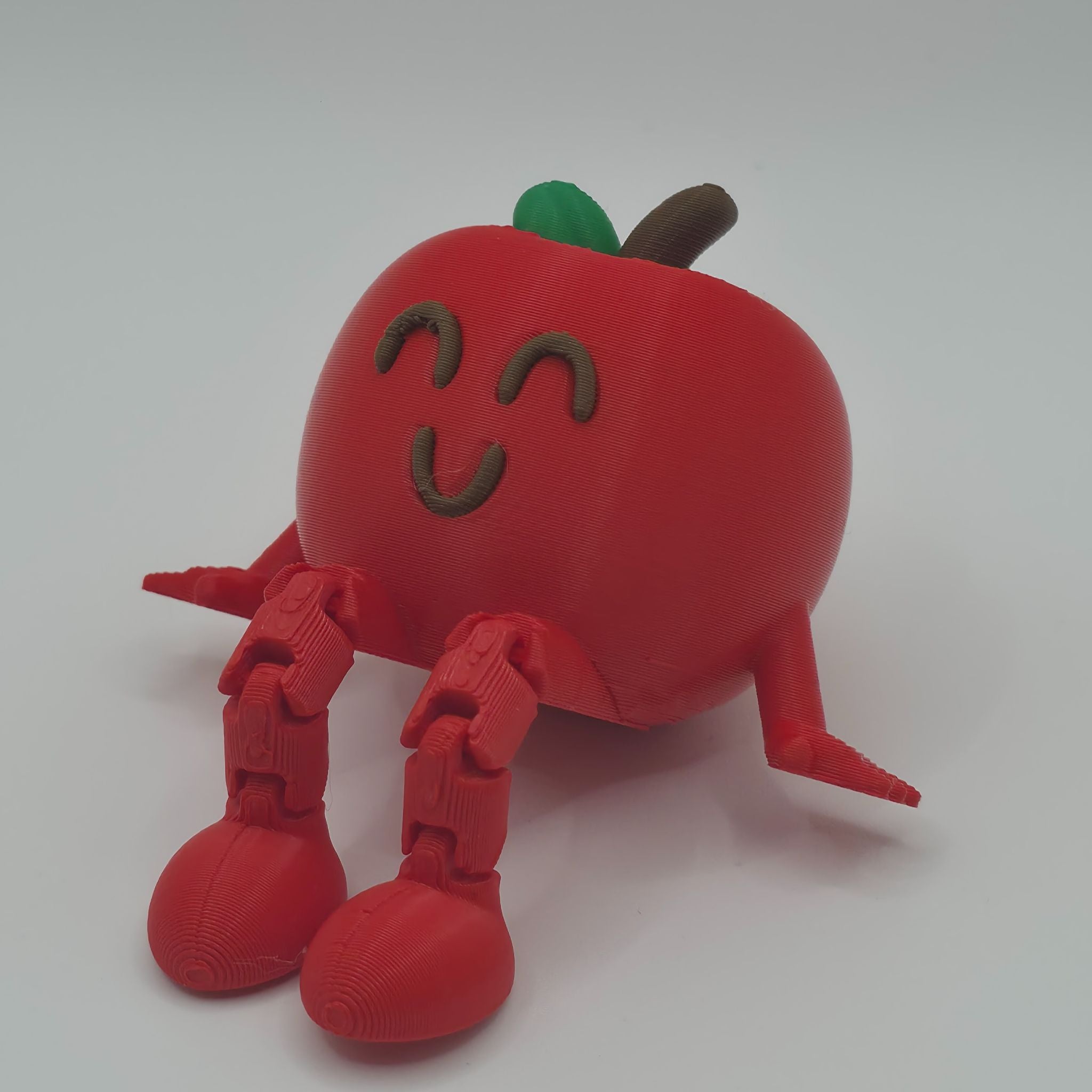 Happy Apple Flexible Friend - Articulated 3D Printed Desk Toy
