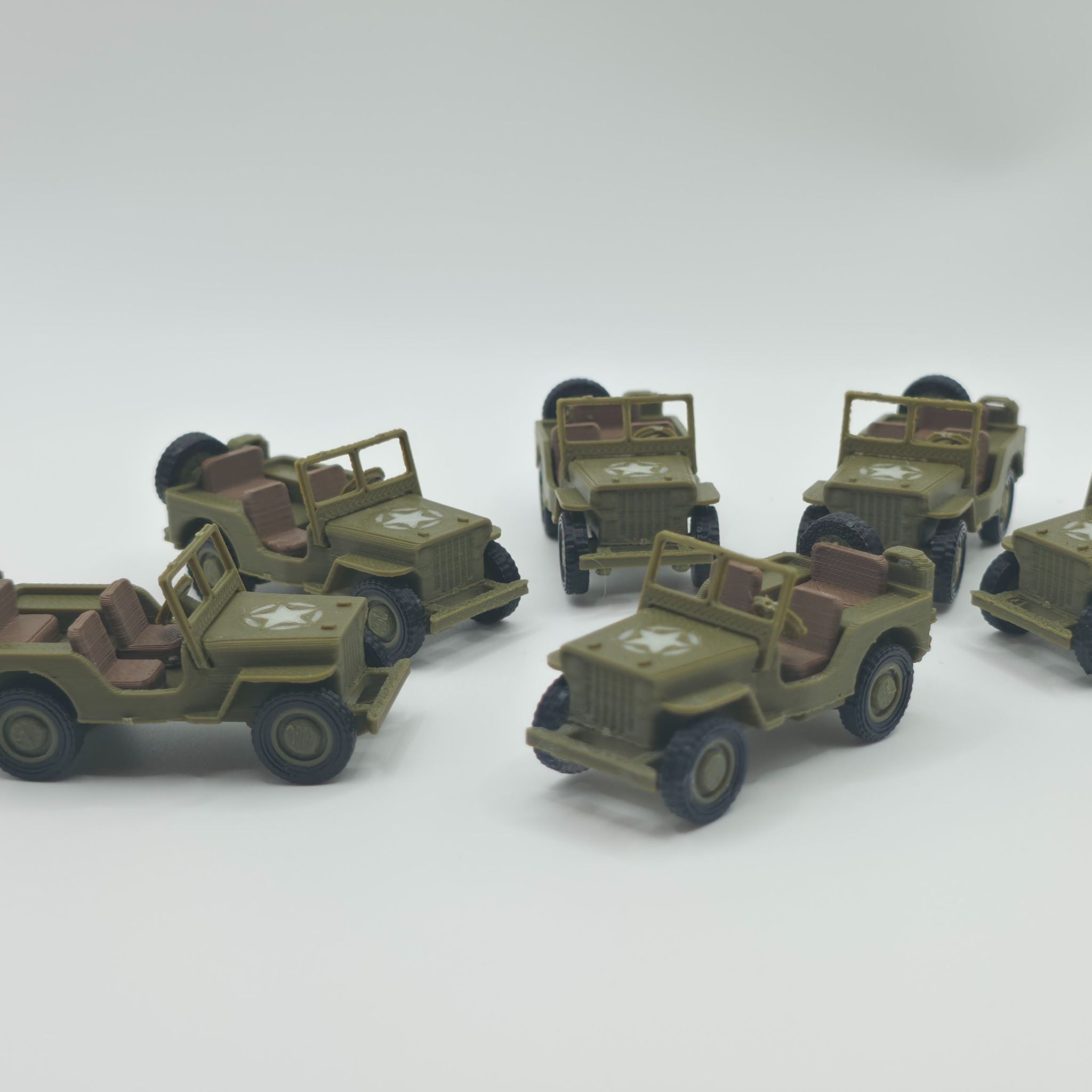 WWII Military Jeep Keychain - High-Detail 3D Printed Tactical Miniature