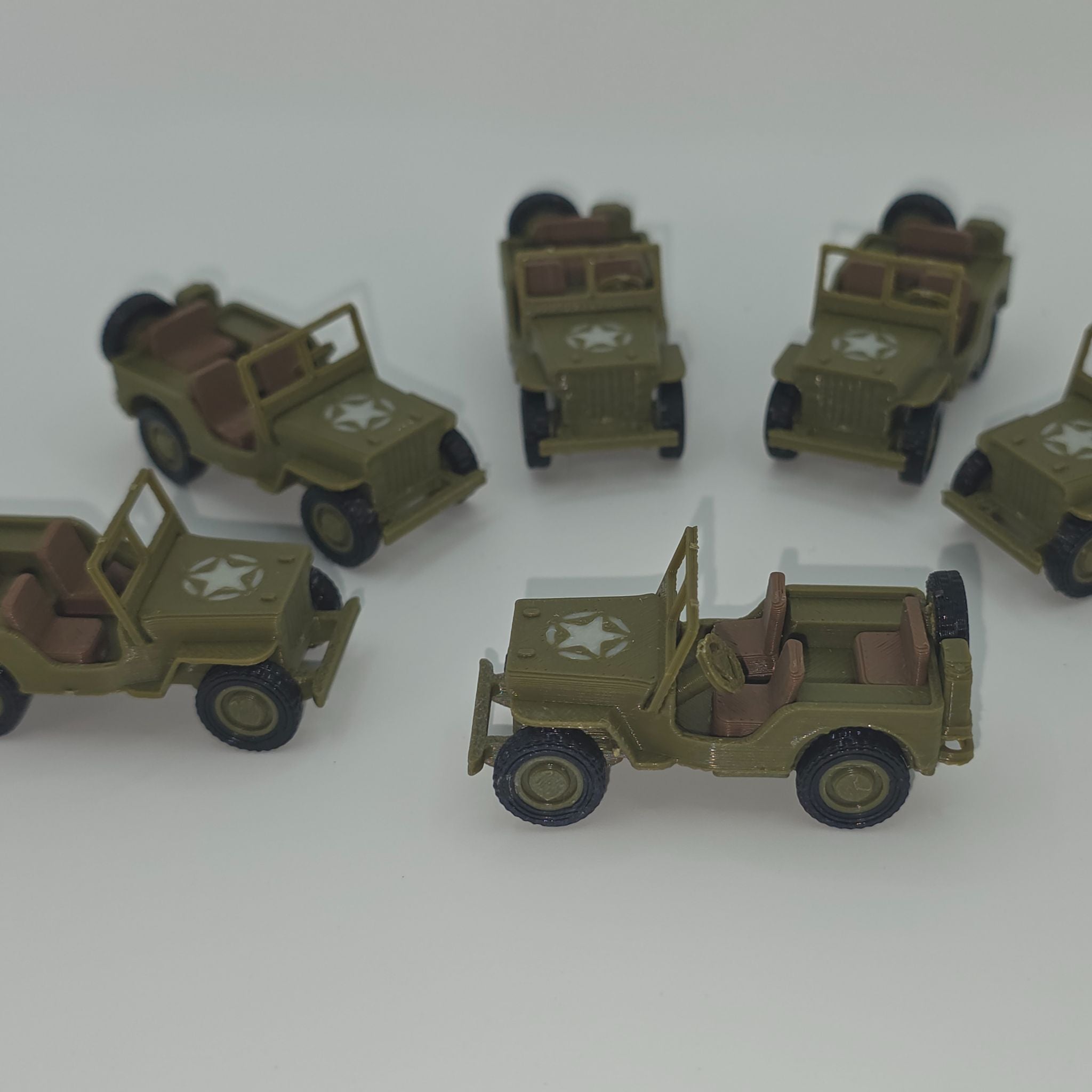 WWII Military Jeep Keychain - High-Detail 3D Printed Tactical Miniature