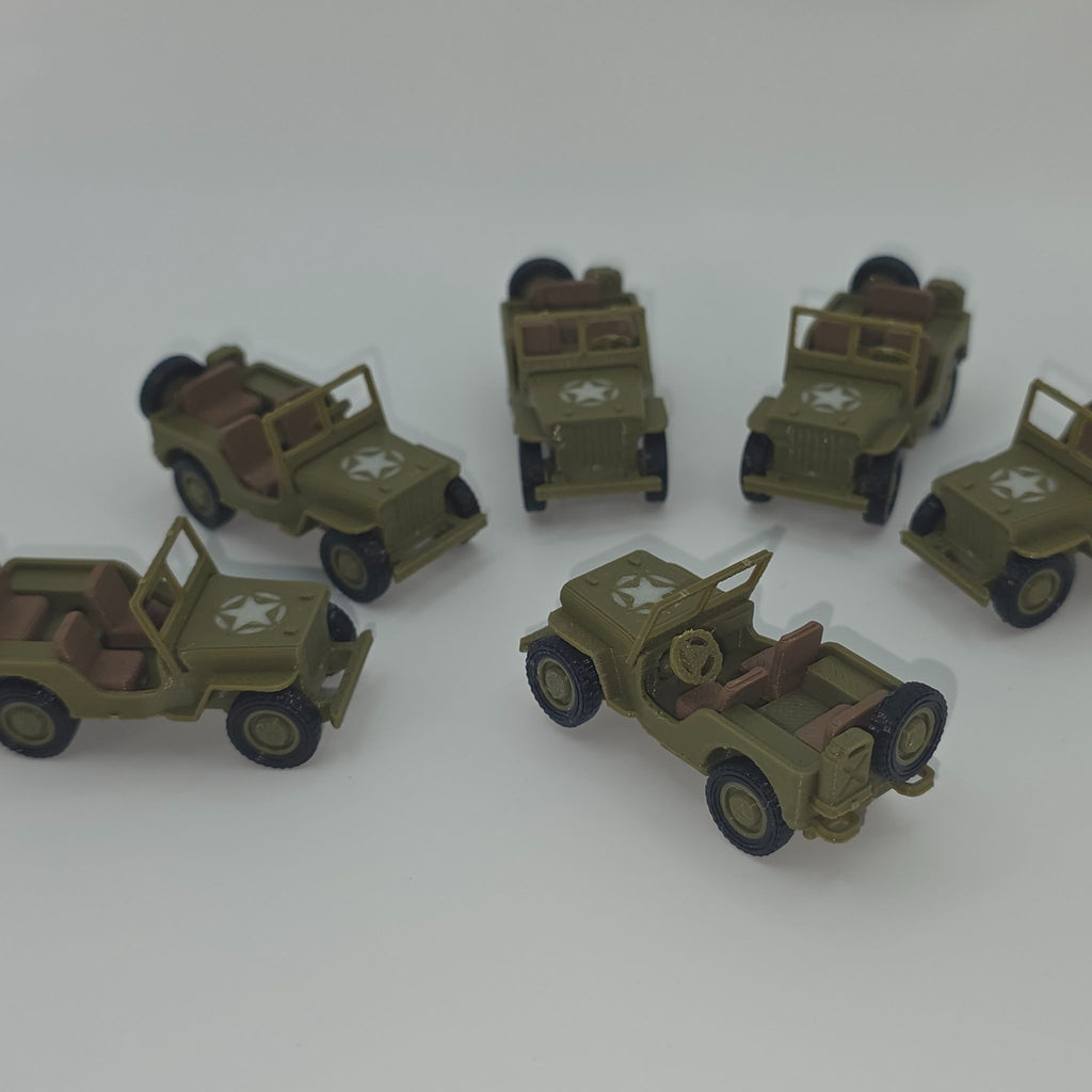 WWII Military Jeep Keychain - High-Detail 3D Printed Tactical Miniature