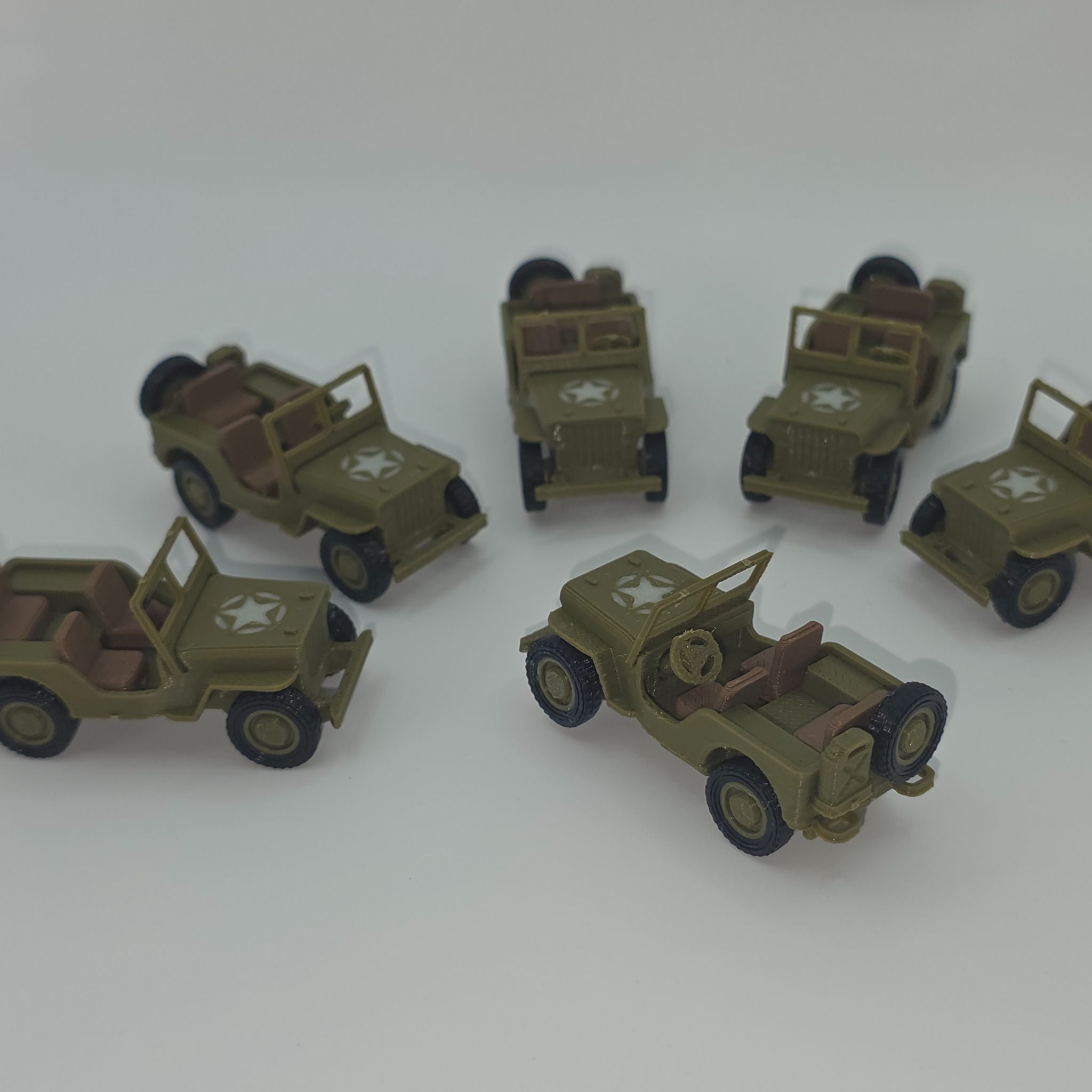 WWII Military Jeep Keychain - High-Detail 3D Printed Tactical Miniature