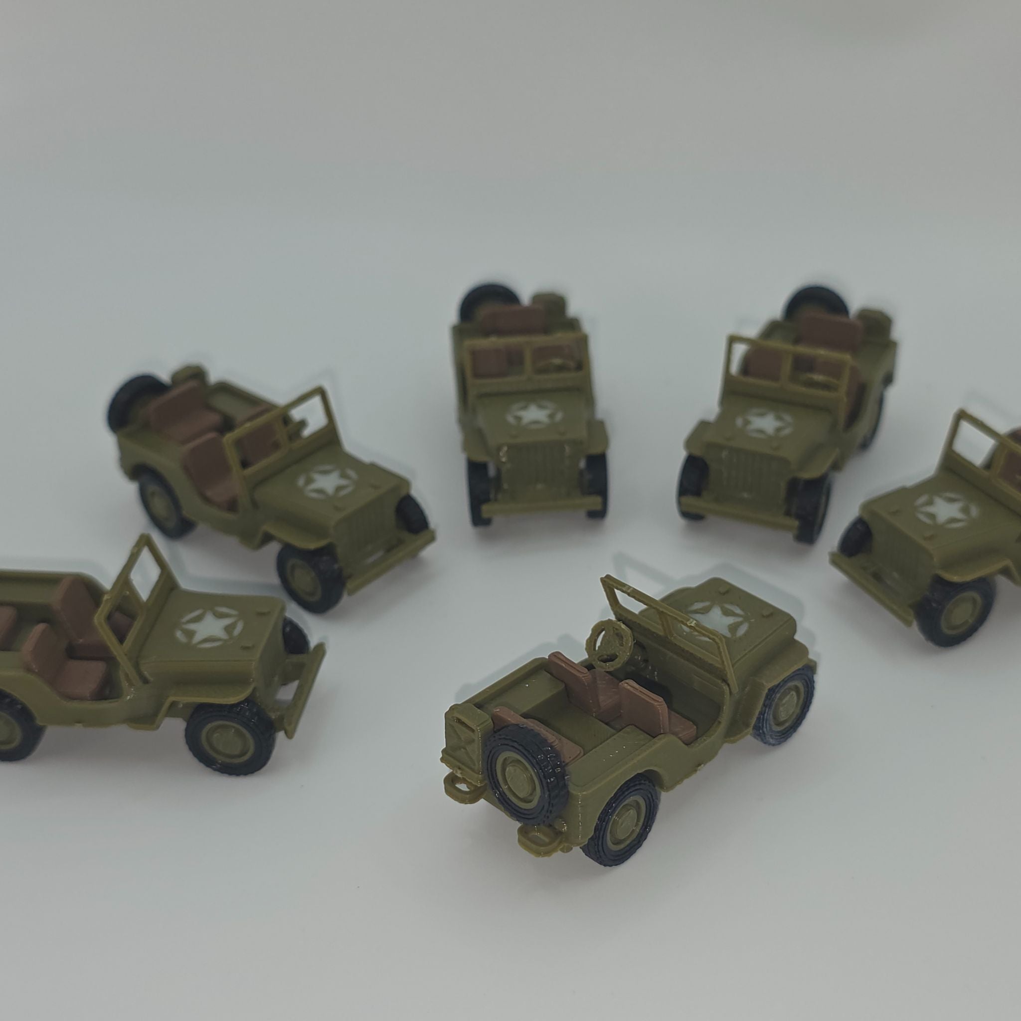WWII Military Jeep Keychain - High-Detail 3D Printed Tactical Miniature