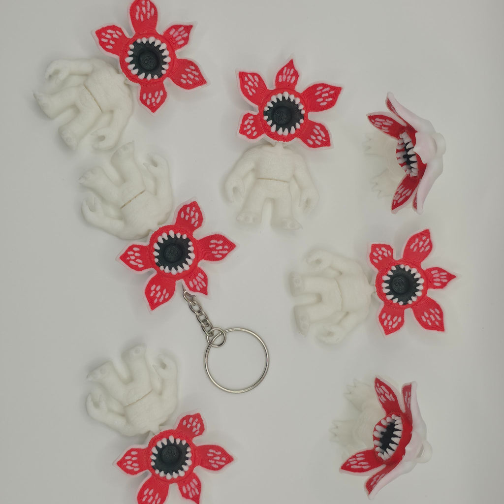 Stranger Things SnowWhite Demogorgon Keychain – Handcrafted 3D Printed Collectible