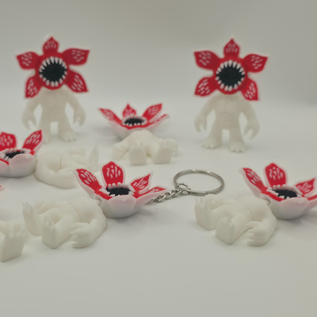 Stranger Things SnowWhite Demogorgon Keychain – Handcrafted 3D Printed Collectible