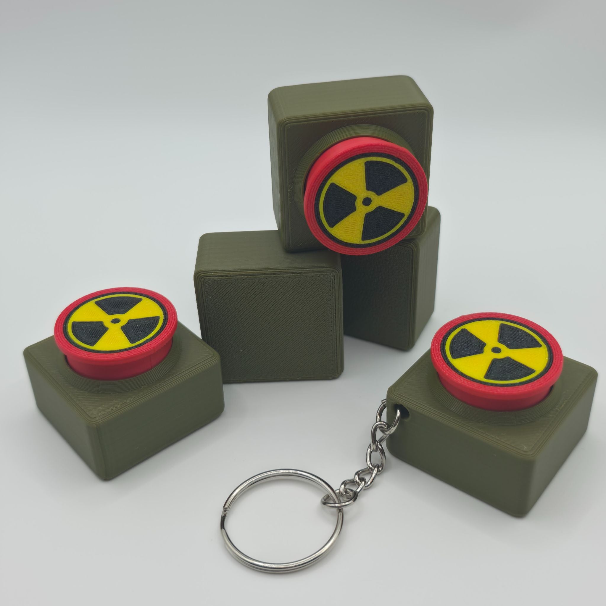 Nuke Button Clicker - Tactical 3D Printed Fidget & Launch Simulator