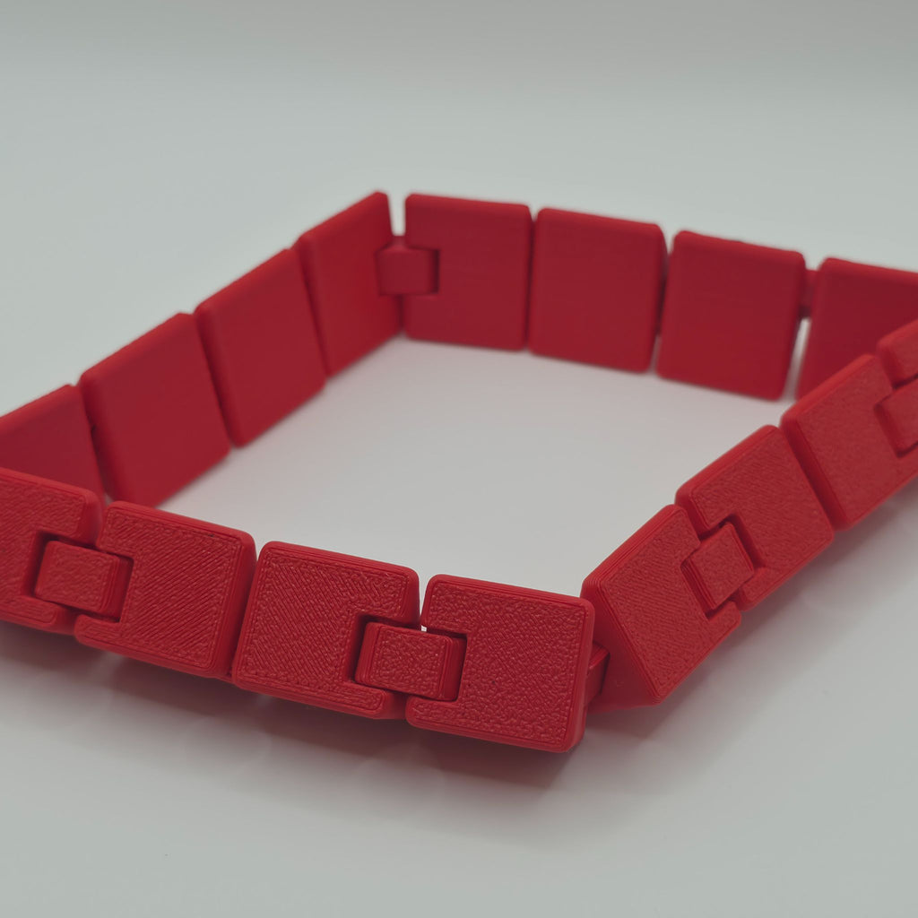 Red Infinity Cube Flexible - Premium 3D Printed Fidget Toy