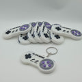 Retro 16-Bit SNES Console Controller Keychain - Detailed 3D Printed Classic Gamer Gift