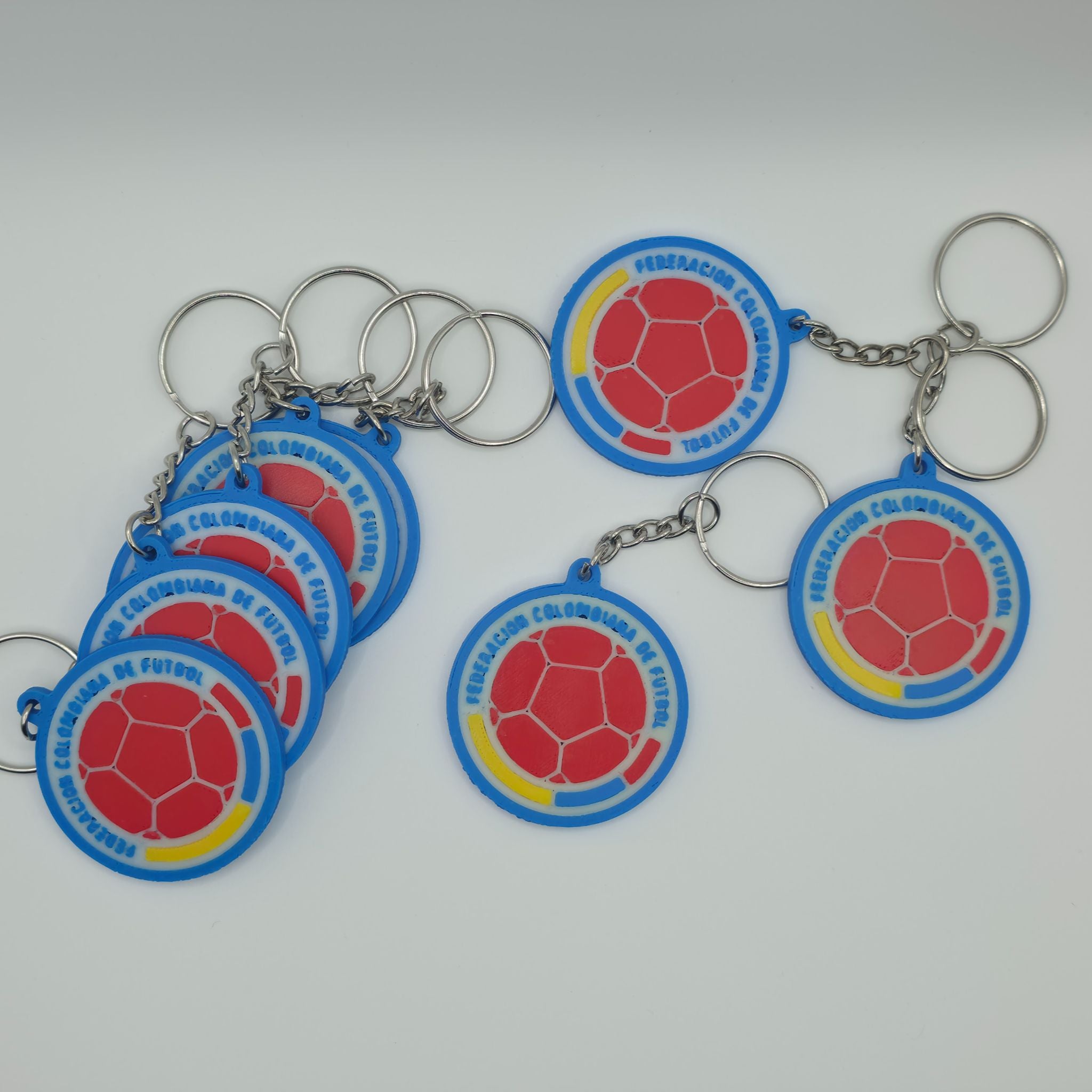 Colombia National Team Soccer Keychain | 3D Printed Multi-Color FCF Logo