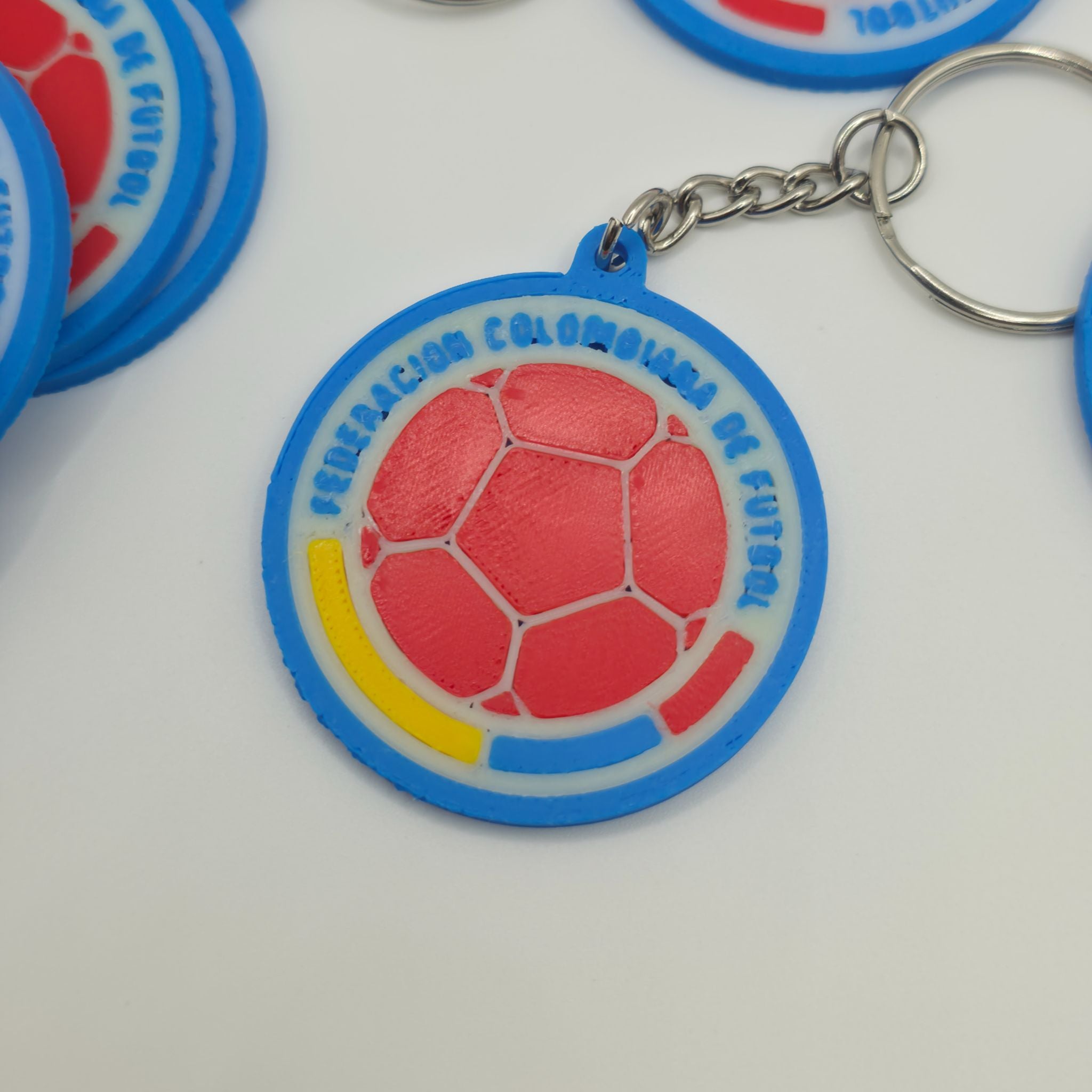 Colombia National Team Soccer Keychain | 3D Printed Multi-Color FCF Logo