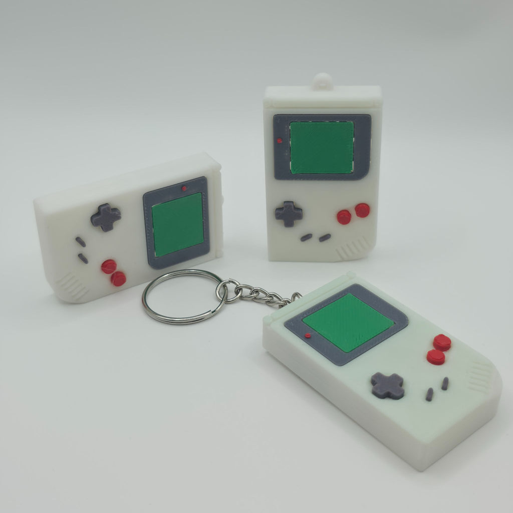 Classic DMG Gameboy Keychain - Detailed 3D Printed Retro Gamer Gift