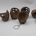 3D Printed Baseball Glove Keychain - Realistic Leather-Style Catcher's Mitt Gift