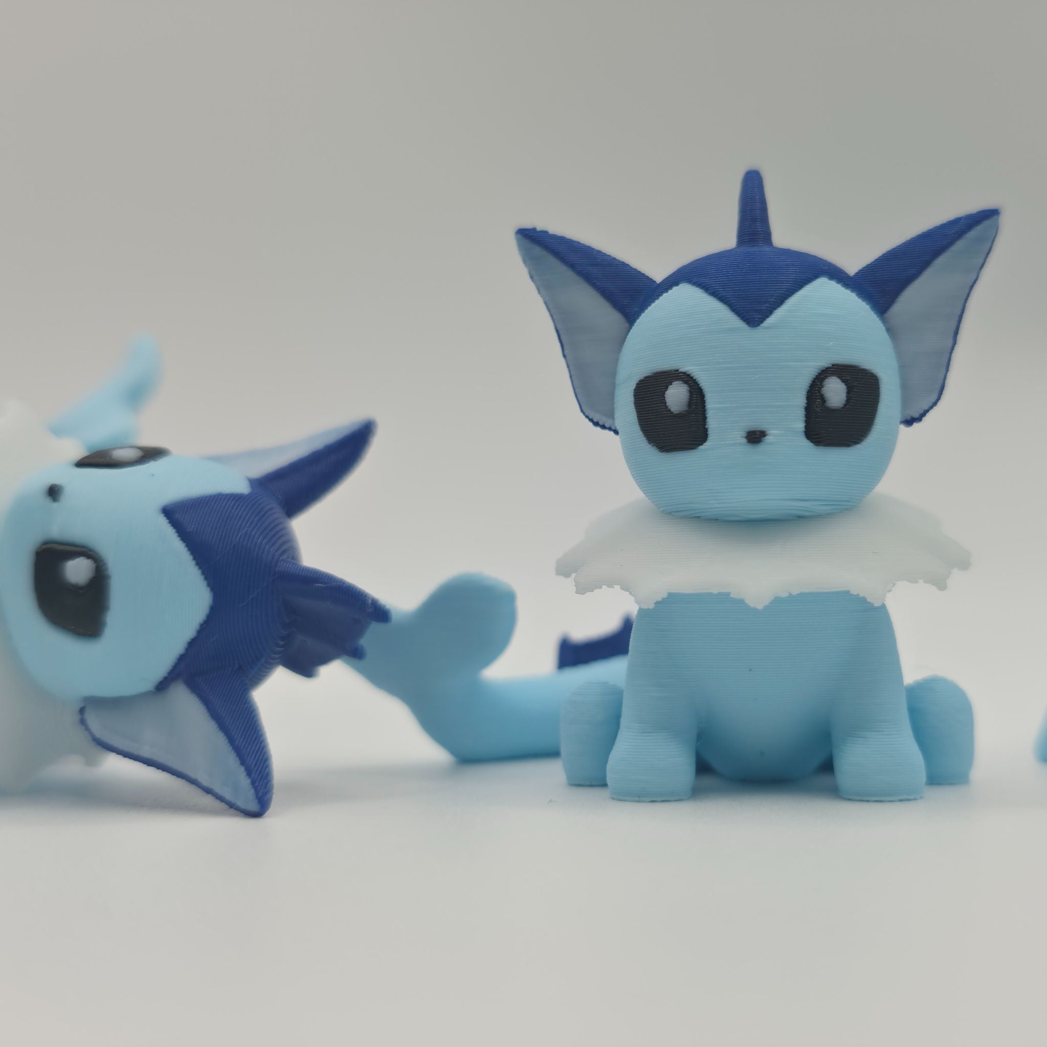 Vaporeon 3D Printed Collectible Figure & Keychain - High-Detail Pokemon Water-Type Fan Art