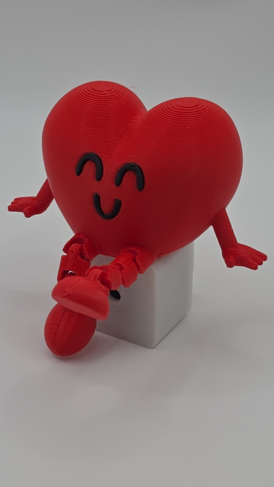 Happy Heart Flexible Friend - Articulated 3D Printed Desk Toy