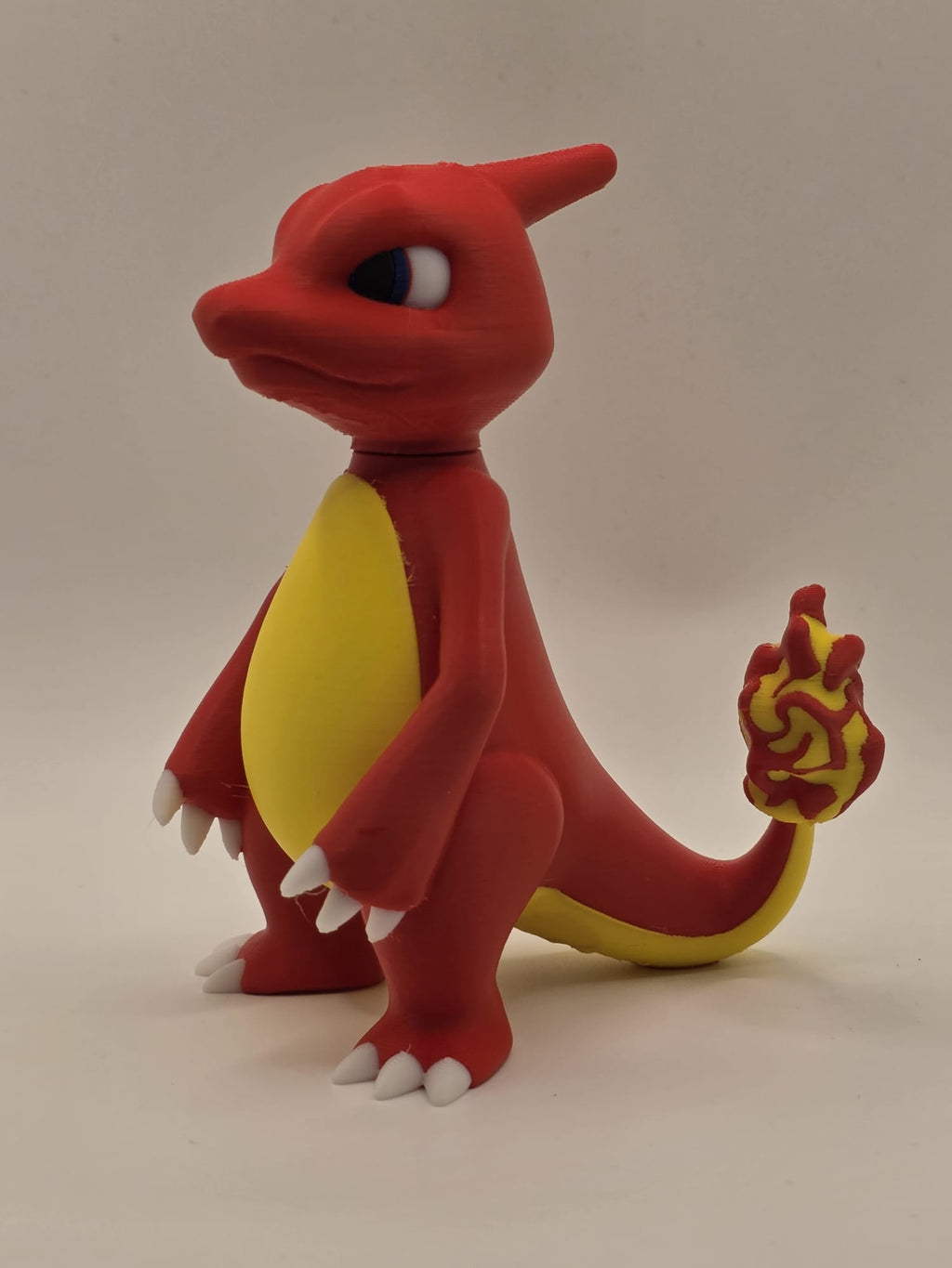 Large 5-Inch Charmeleon 3D Printed Figure - High-Detail Multi-Material Pokémon Collectible | 3D Nuke Toyz
