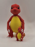 Large 5-Inch Charmeleon 3D Printed Figure - High-Detail Multi-Material Pokémon Collectible | 3D Nuke Toyz