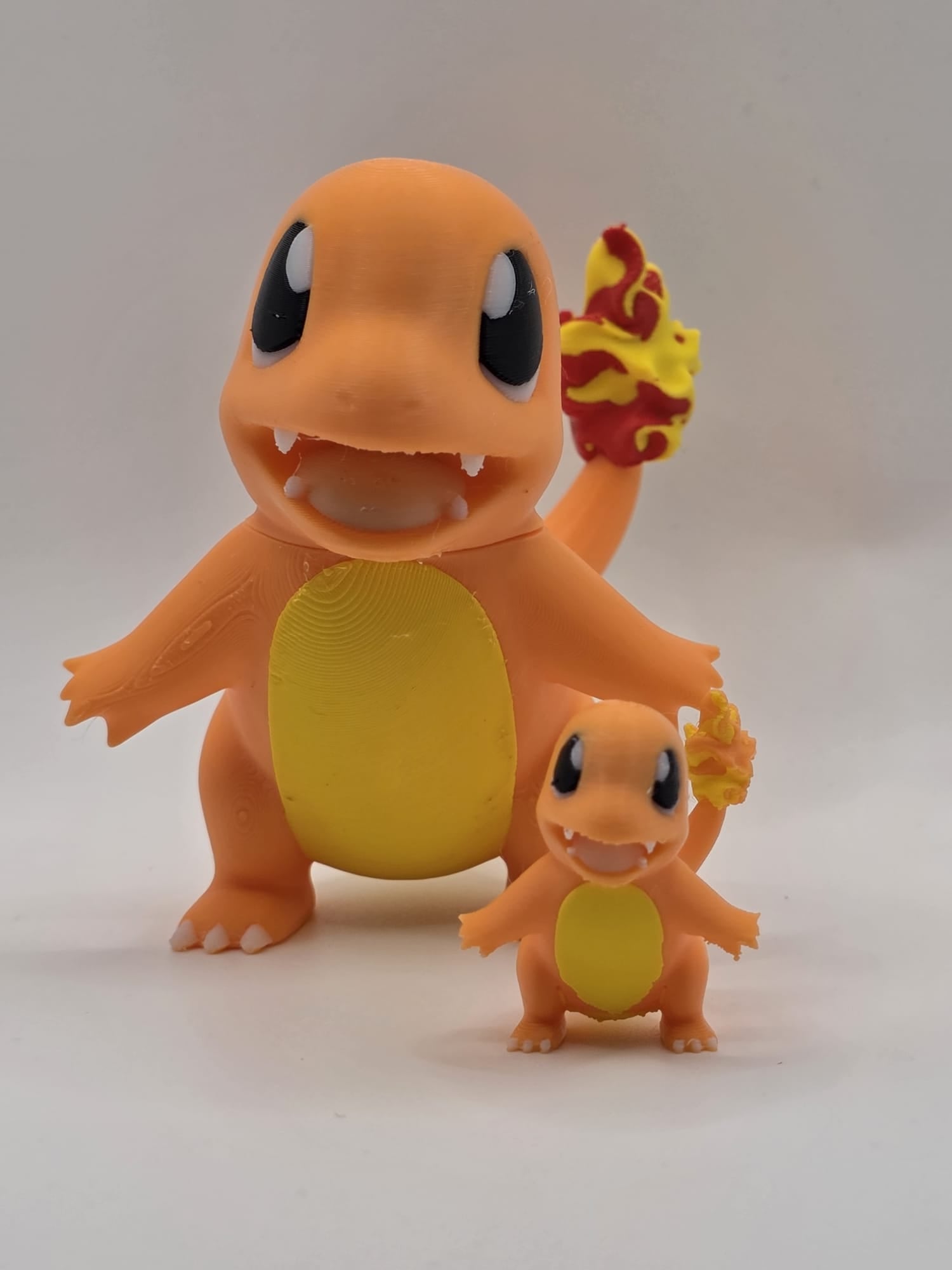 Large 5-Inch Charmander 3D Printed Figure - High-Detail Multi-Material Pokémon Collectible | 3D Nuke Toyz