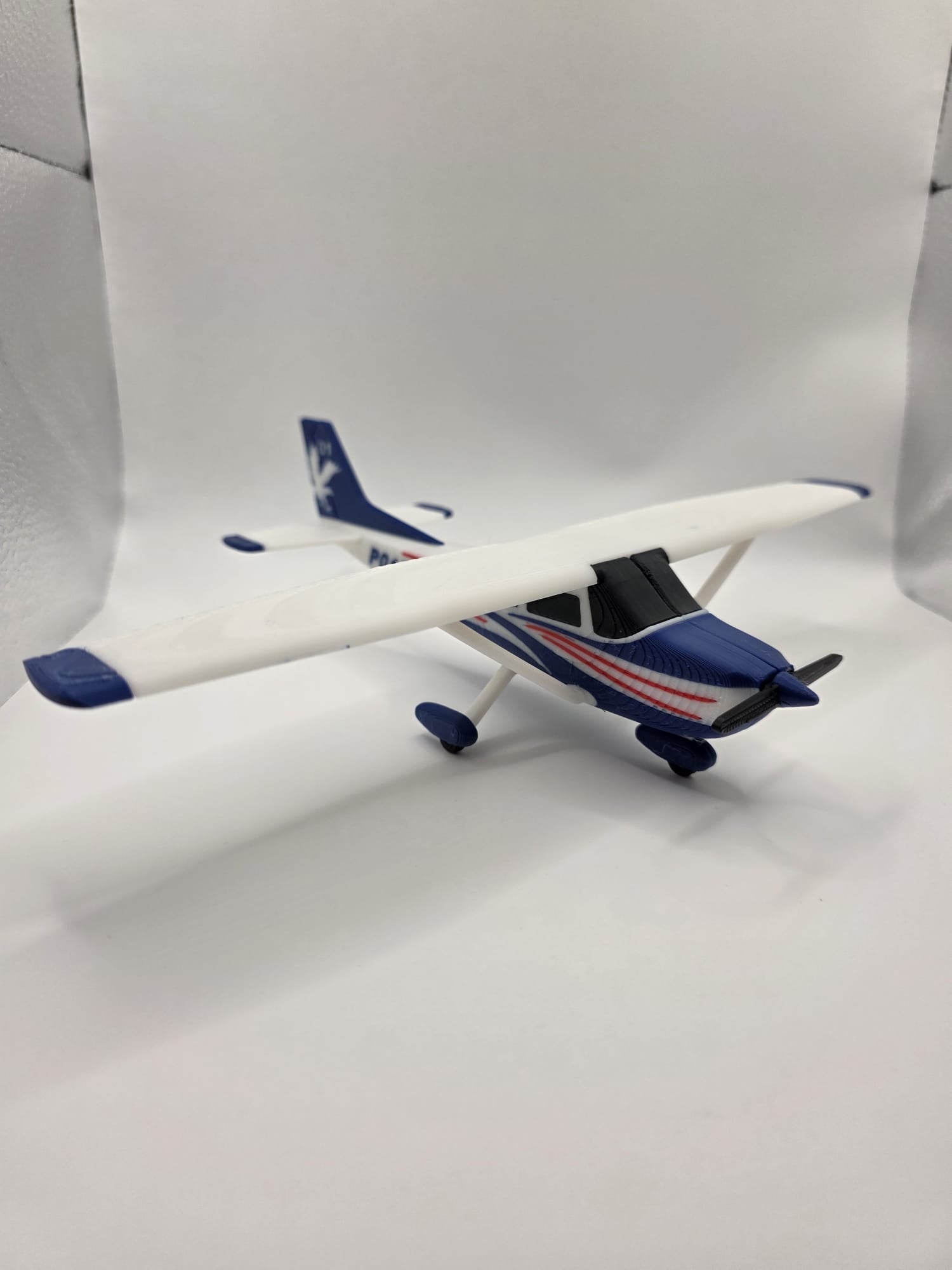 Cessna-Style Single-Engine Airplane Collectible - Multi-Material 3D Printed Replica | 3D Nuke Toyz