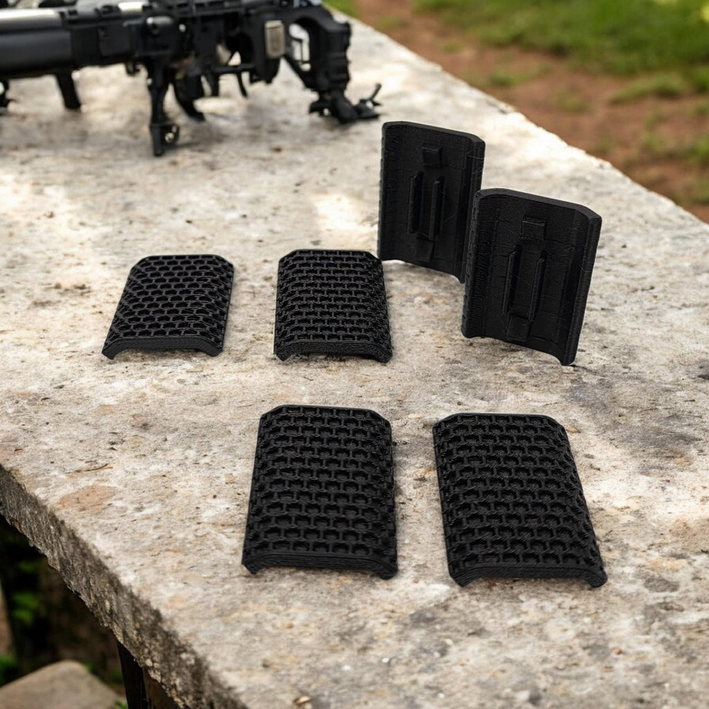 M-LOK Honeycomb Rail Covers - (6-Piece Set) High-Grip Tactical Handguard Panels (6-Piece Set) | 3D Nuke Toyz