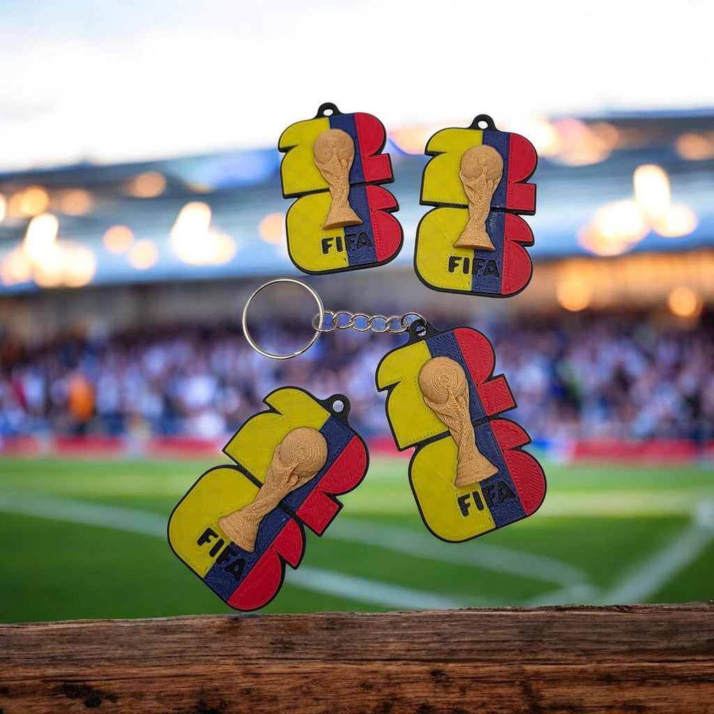 2026 World Cup Colombia Edition 3D Printed Keychain - Multi-Material FIFA Fan Collectible | 3D Nuke Toyz