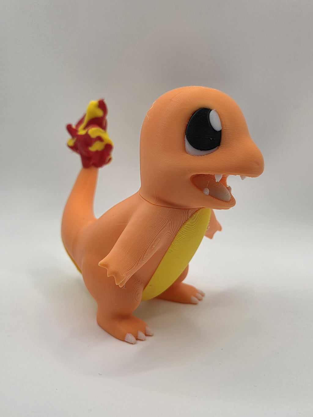 Large 5-Inch Charmander 3D Printed Figure - High-Detail Multi-Material Pokémon Collectible | 3D Nuke Toyz