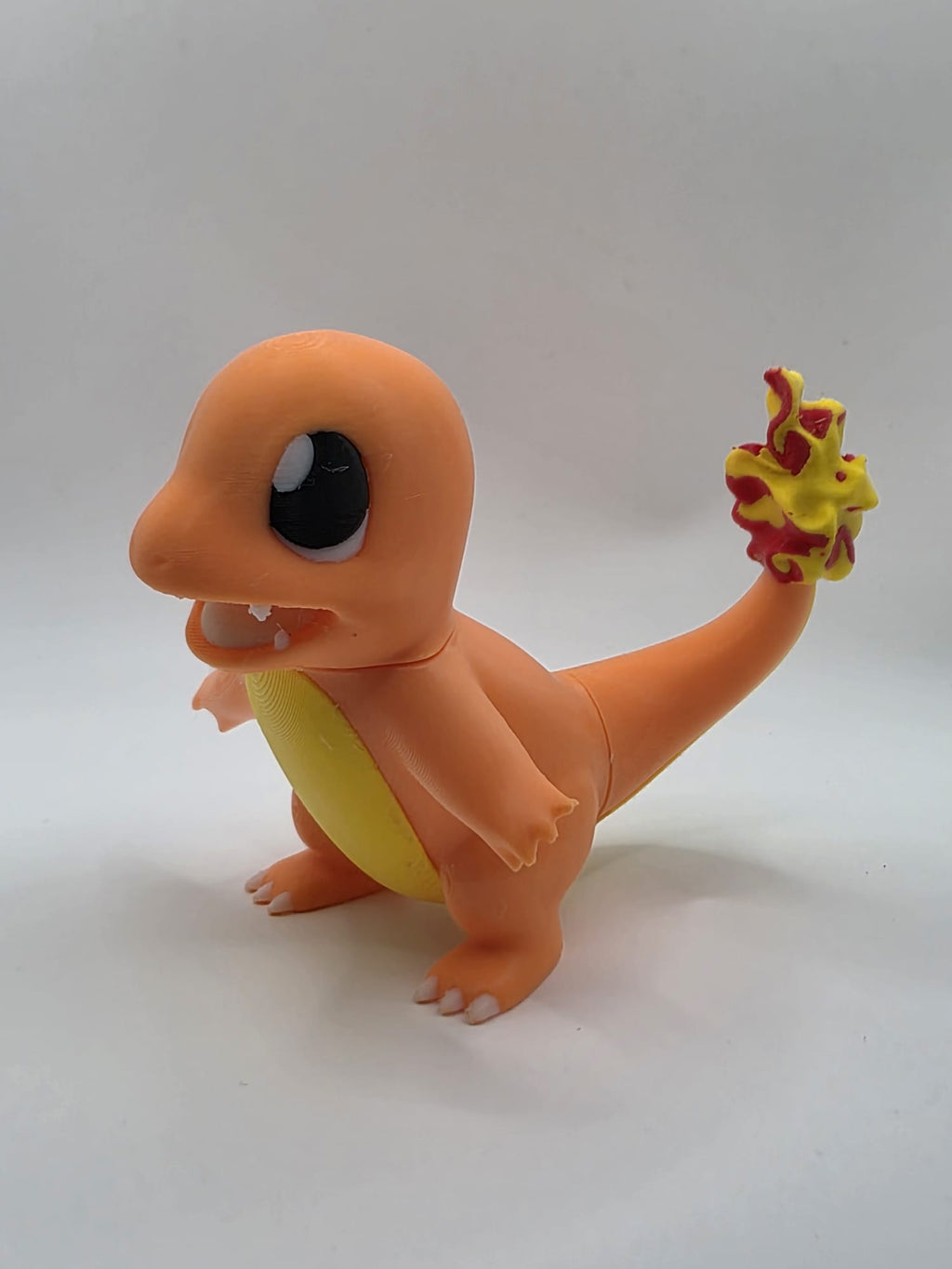Large 5-Inch Charmander 3D Printed Figure - High-Detail Multi-Material Pokémon Collectible | 3D Nuke Toyz
