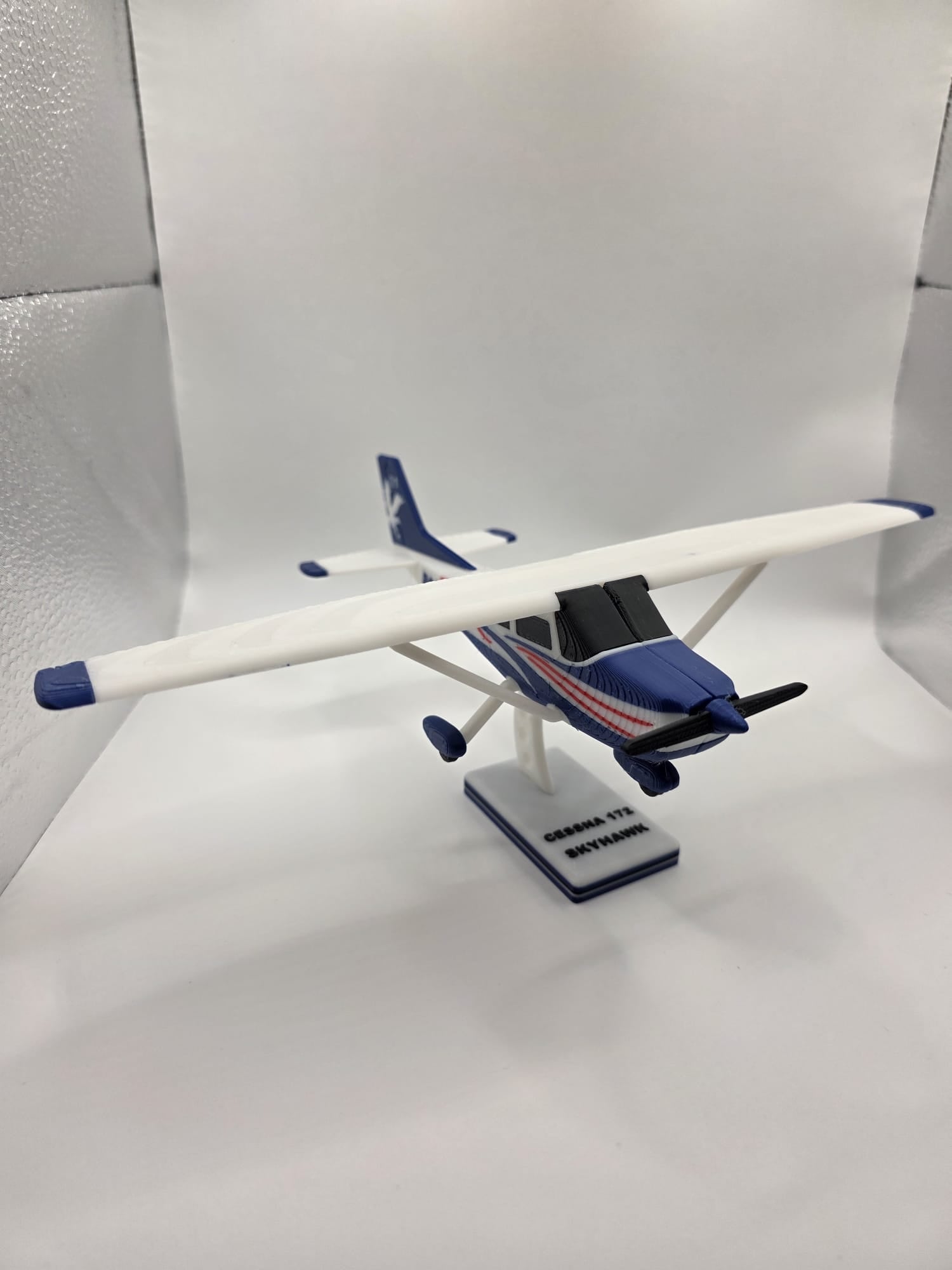 Cessna-Style Single-Engine Airplane Collectible - Multi-Material 3D Printed Replica | 3D Nuke Toyz