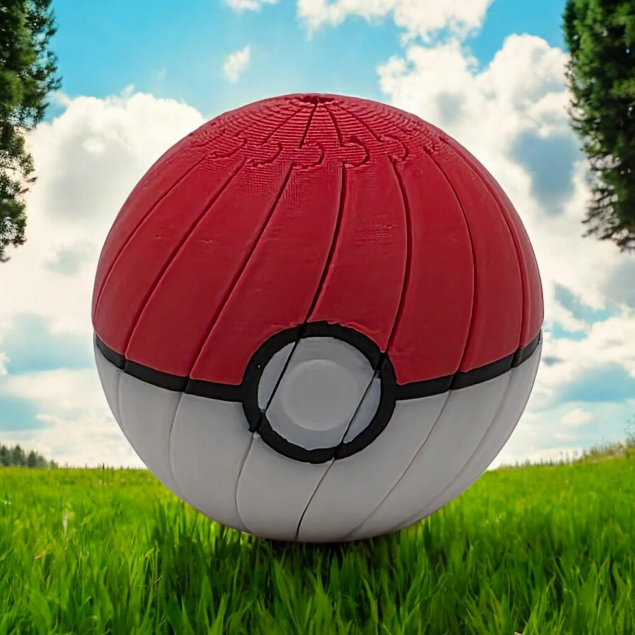 Articulated Poké Ball Fidget Toy - Flexible 3D Printed Pokémon Collectible | 3D Nuke Toyz