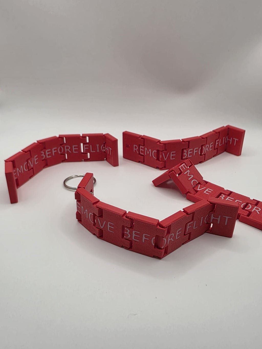 Articulated "Remove Before Flight" Keychain - 3D Printed Aviation Fidget Toy | 3D Nuke Toyz