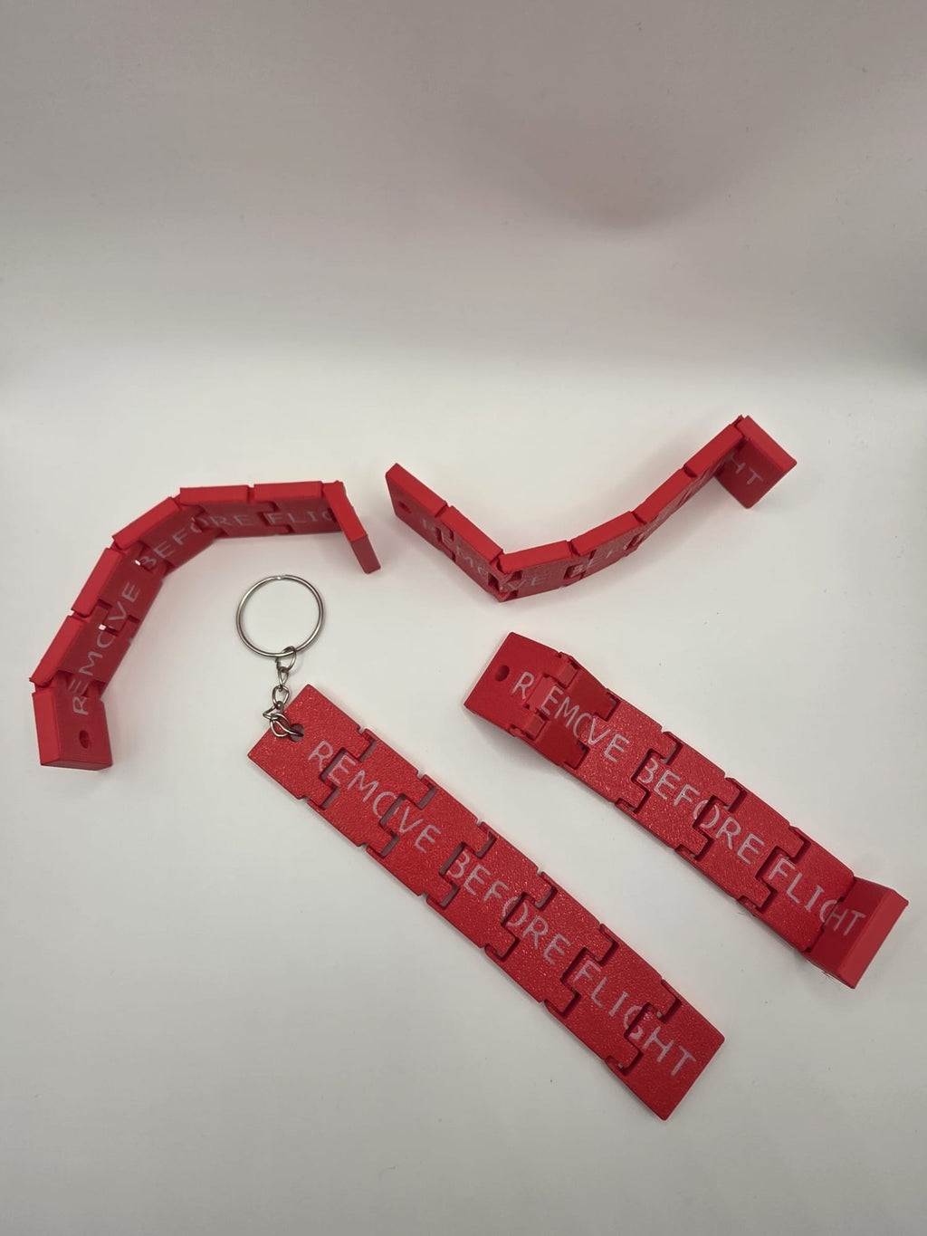 Articulated "Remove Before Flight" Keychain - 3D Printed Aviation Fidget Toy | 3D Nuke Toyz