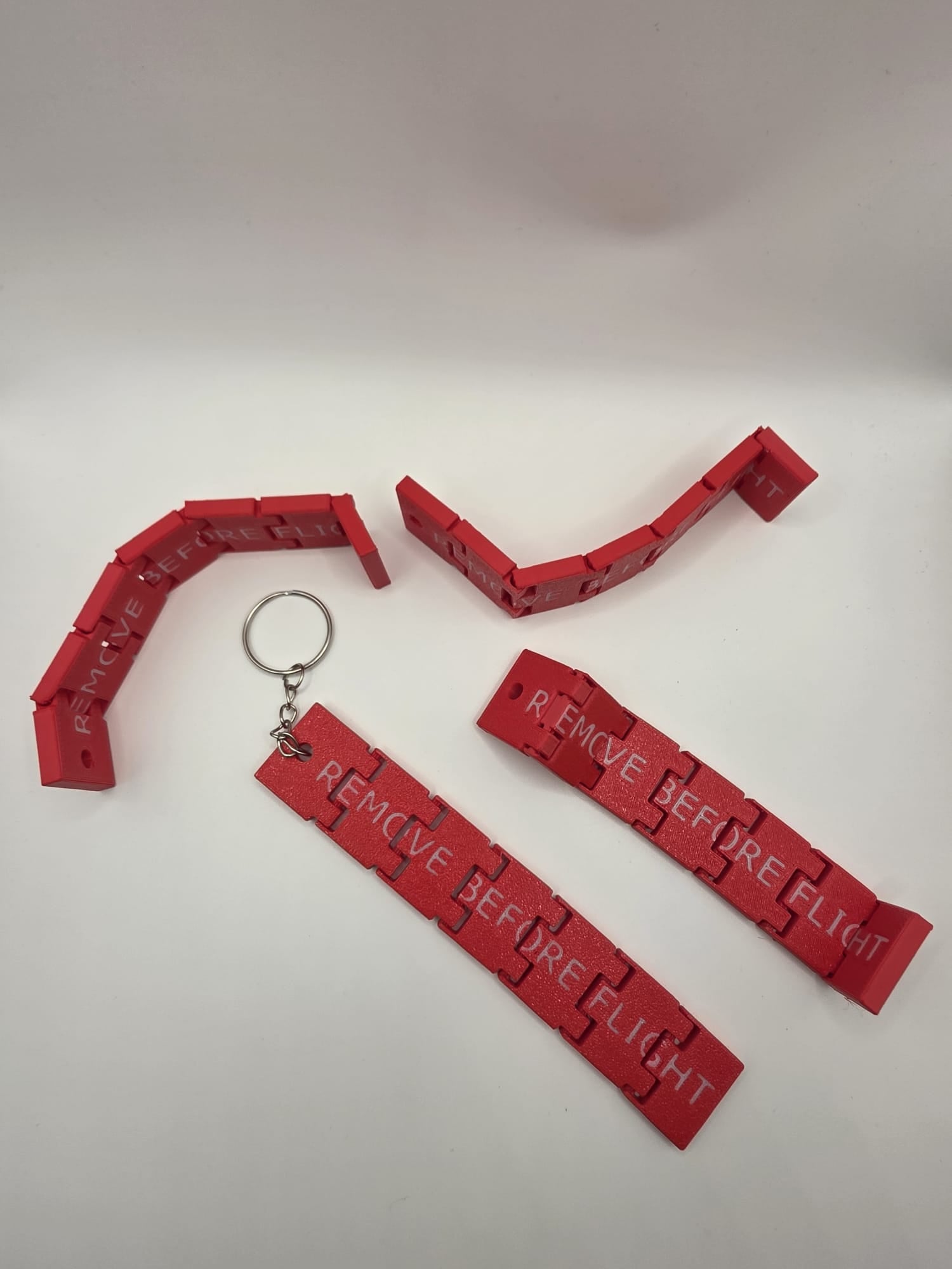 Articulated "Remove Before Flight" Keychain - 3D Printed Aviation Fidget Toy | 3D Nuke Toyz