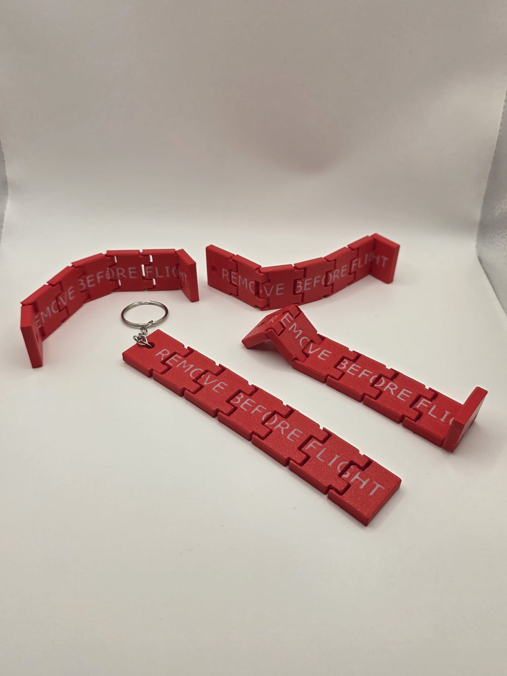 Articulated "Remove Before Flight" Keychain - 3D Printed Aviation Fidget Toy | 3D Nuke Toyz