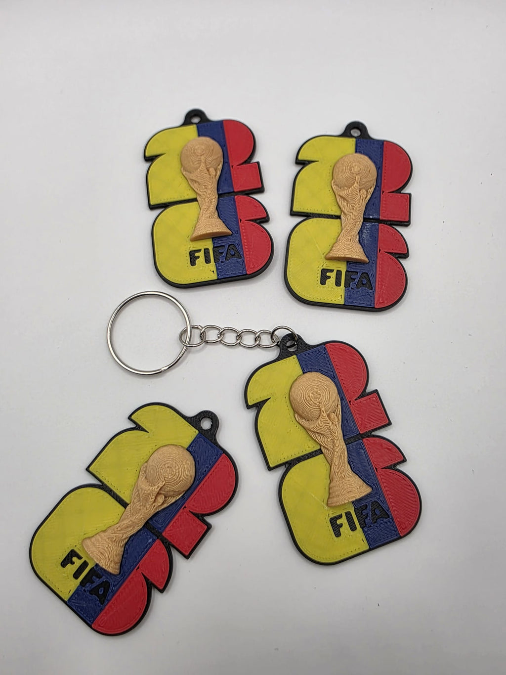 2026 World Cup Colombia Edition 3D Printed Keychain - Multi-Material FIFA Fan Collectible | 3D Nuke Toyz