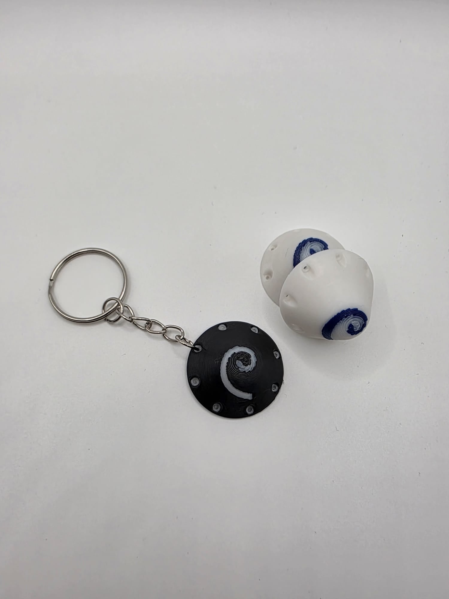 Turbine Spinner Cone Keychain - Multi-Material 3D Printed Aviation-Inspired Accessory | 3D Nuke Toyz