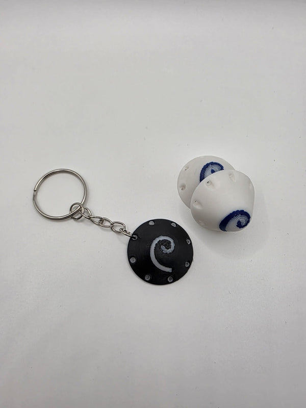 Turbine Spinner Cone Keychain - Multi-Material 3D Printed Aviation-Inspired Accessory | 3D Nuke Toyz