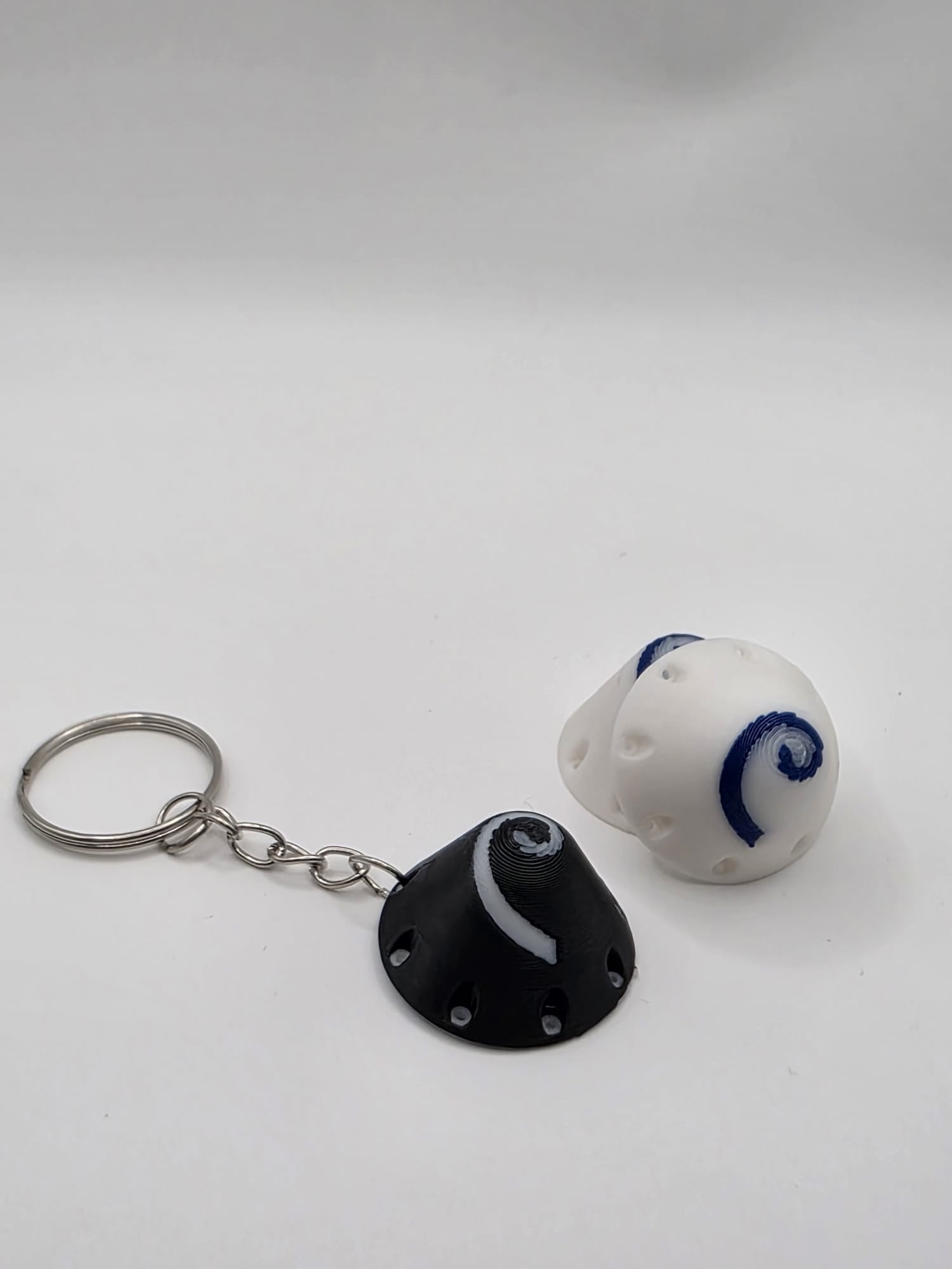 Turbine Spinner Cone Keychain - Multi-Material 3D Printed Aviation-Inspired Accessory | 3D Nuke Toyz