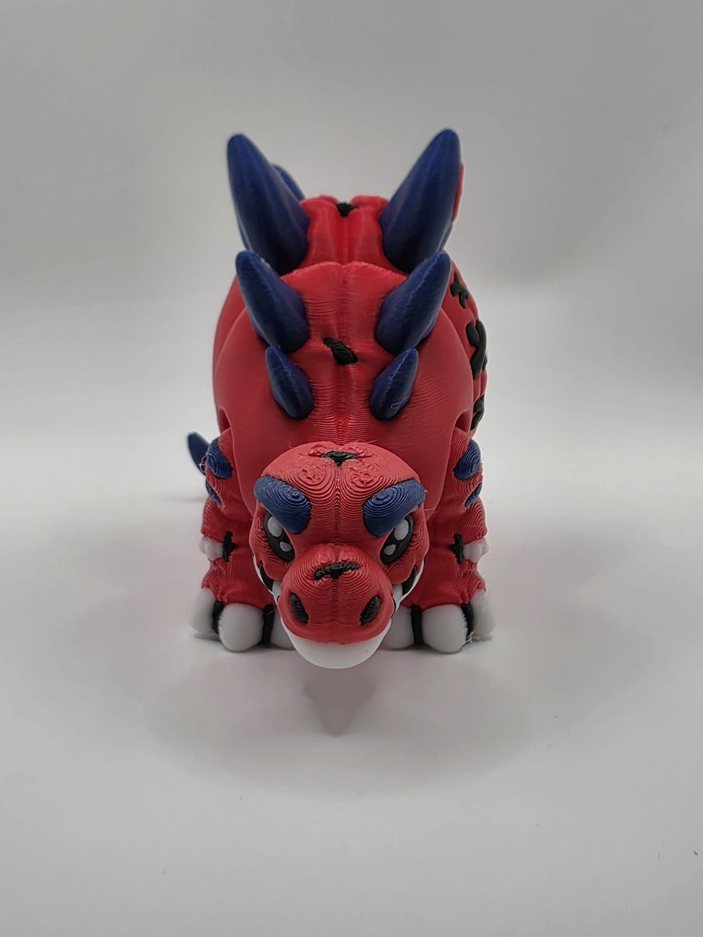 Articulated Stegosaurus Dragon Toy - Flexible 3D Printed Multi-Material Collectible | 3D Nuke Toyz