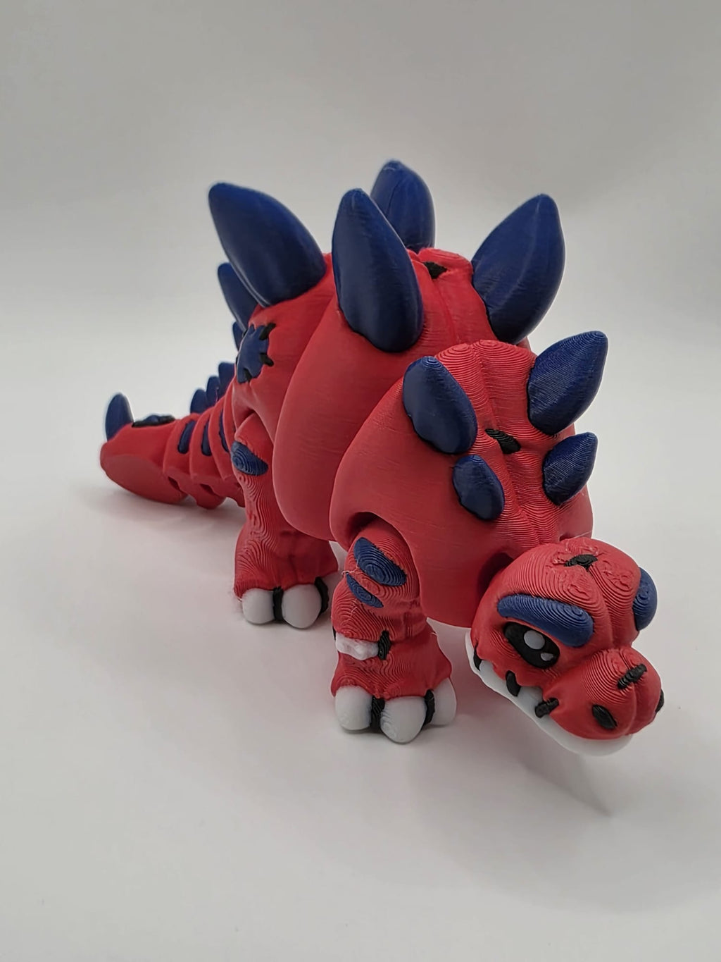 Articulated Stegosaurus Dragon Toy - Flexible 3D Printed Multi-Material Collectible | 3D Nuke Toyz