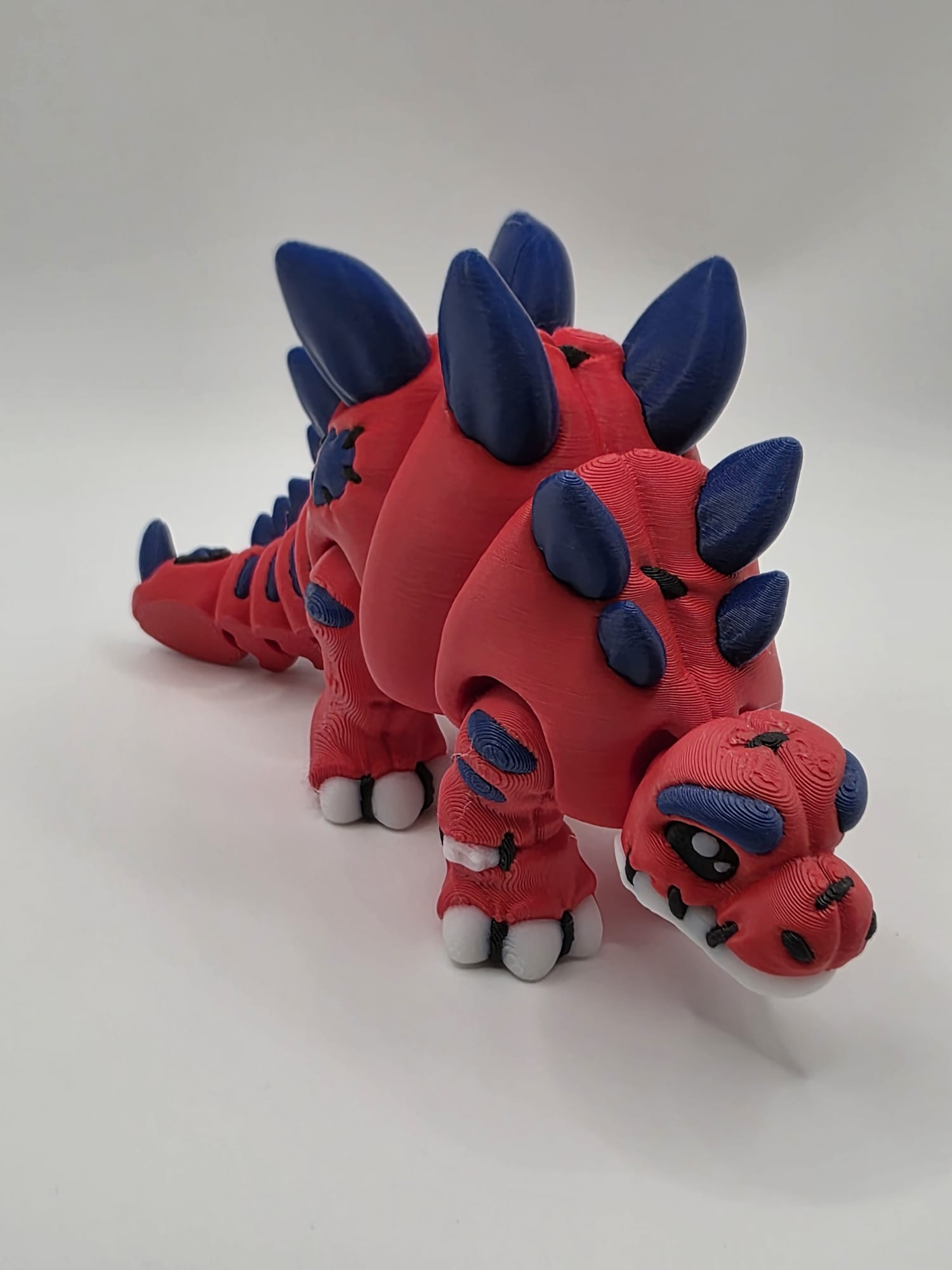 Articulated Stegosaurus Dragon Toy - Flexible 3D Printed Multi-Material Collectible | 3D Nuke Toyz
