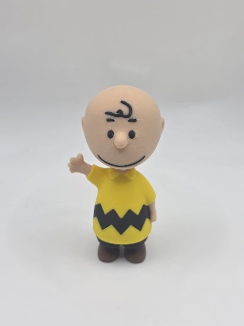 3D Printed Charlie Brown Figure – Multi-Color Peanuts Collectible & Desk Toy