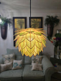 Leaf lamp warm glow front view