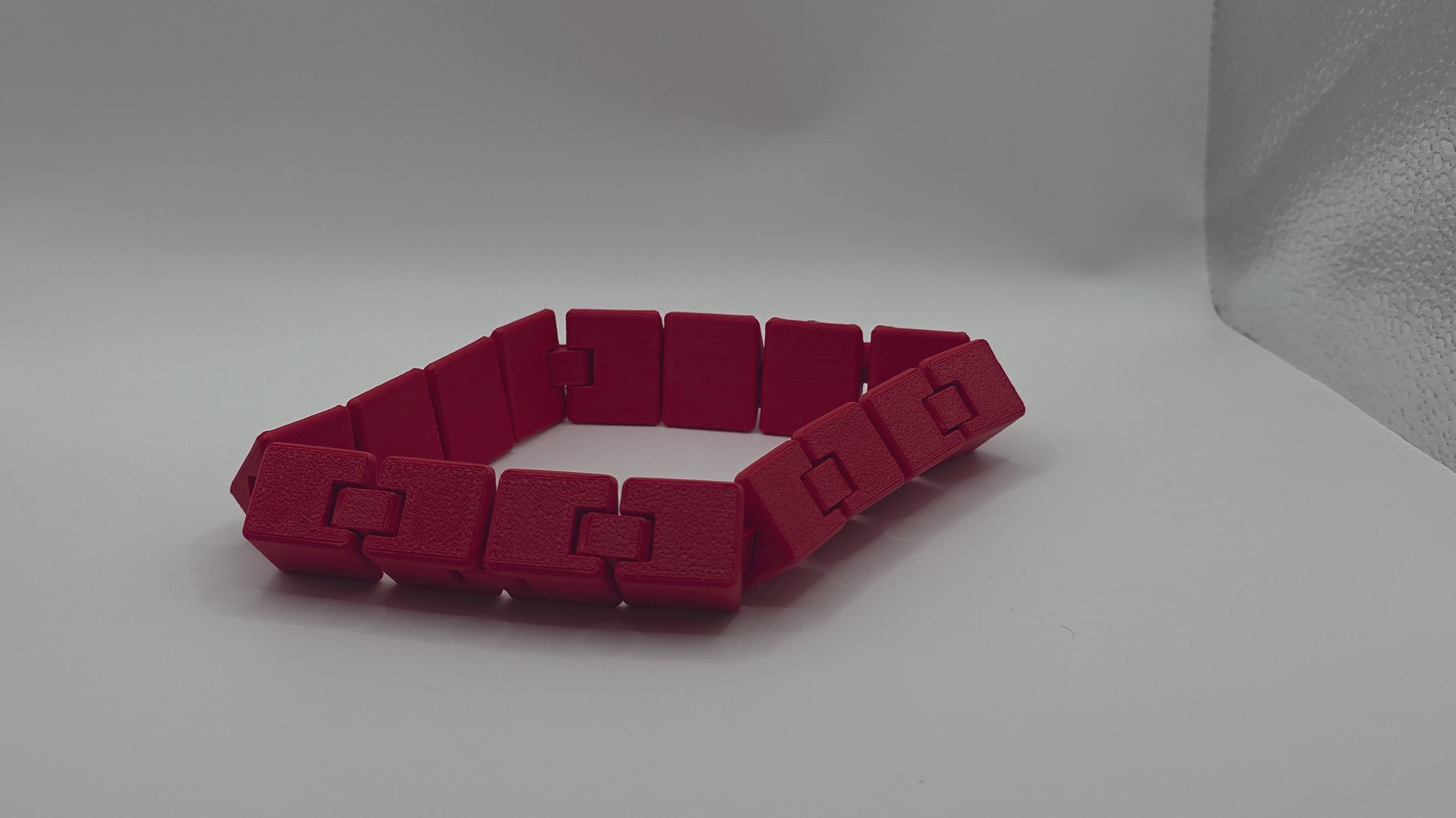 Red Infinity Cube Flexible - Premium 3D Printed Fidget Toy